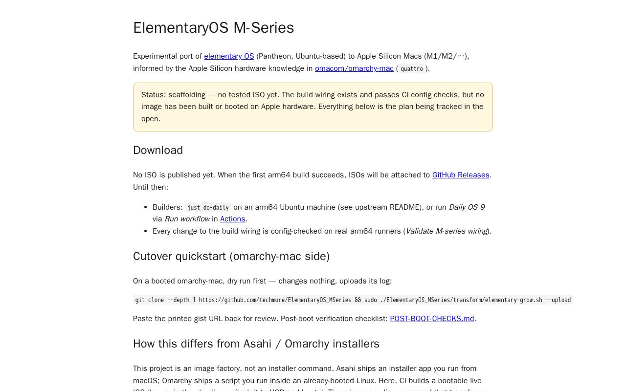 Preview of ElementaryOS MSeries