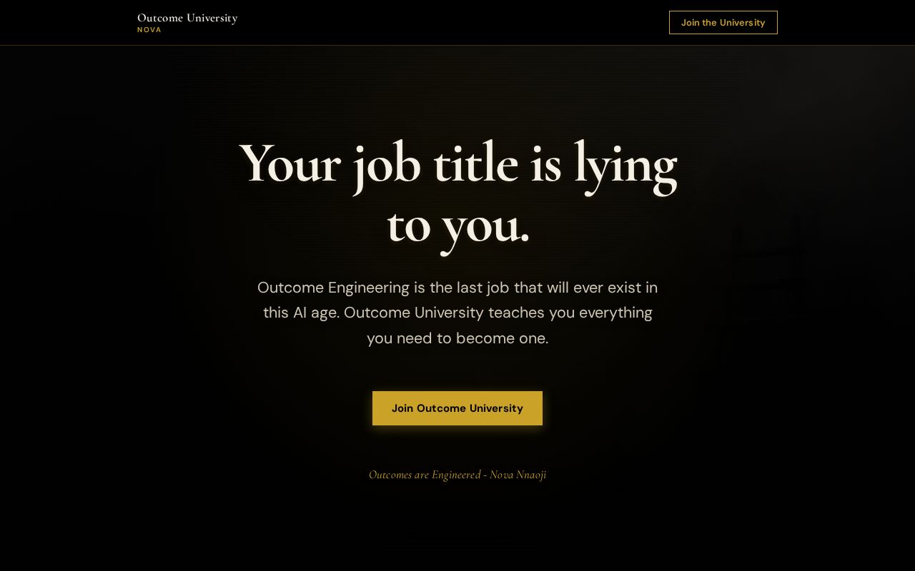 Preview of Outcome University Landing