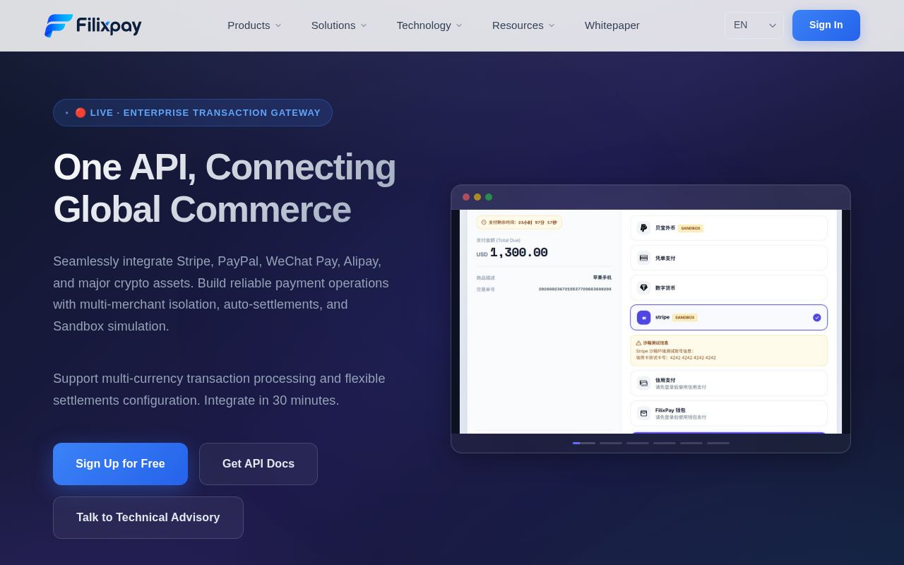 Preview of Filixpay Saleor
