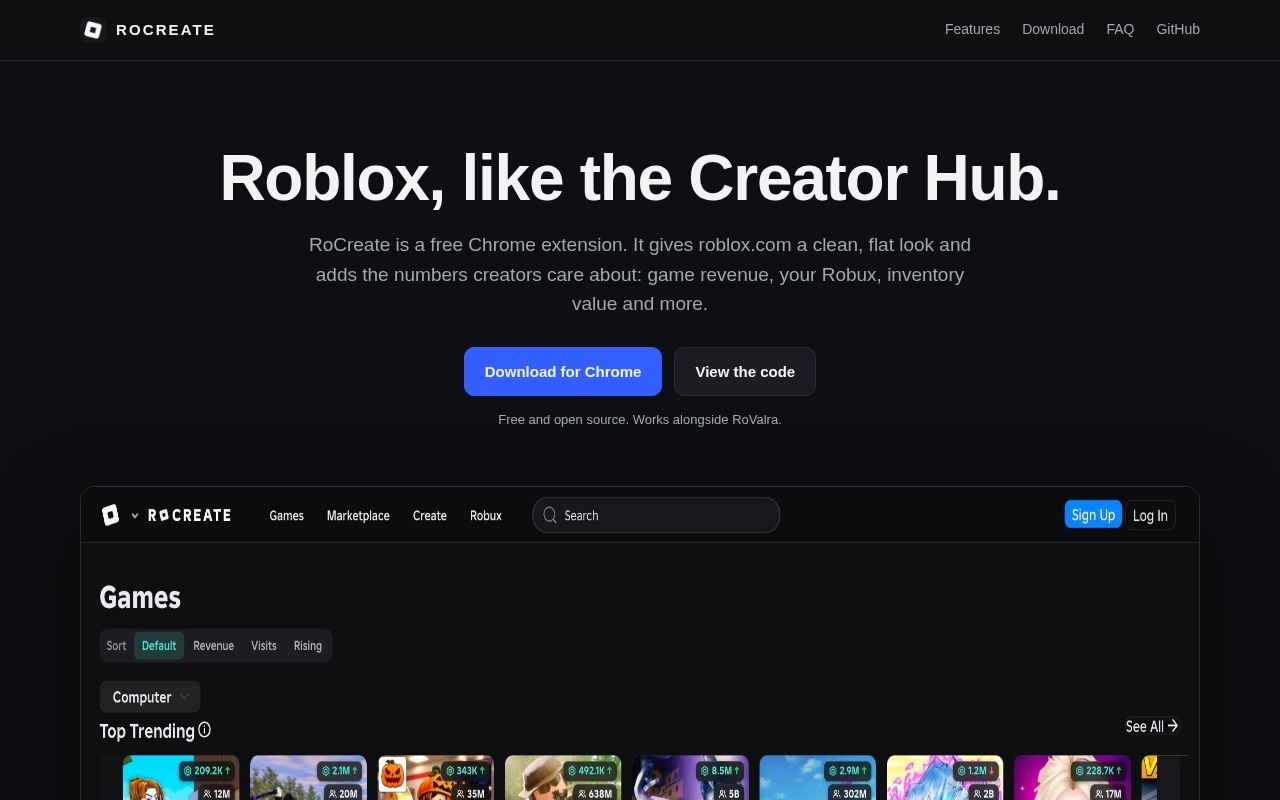 Preview of RoCreate