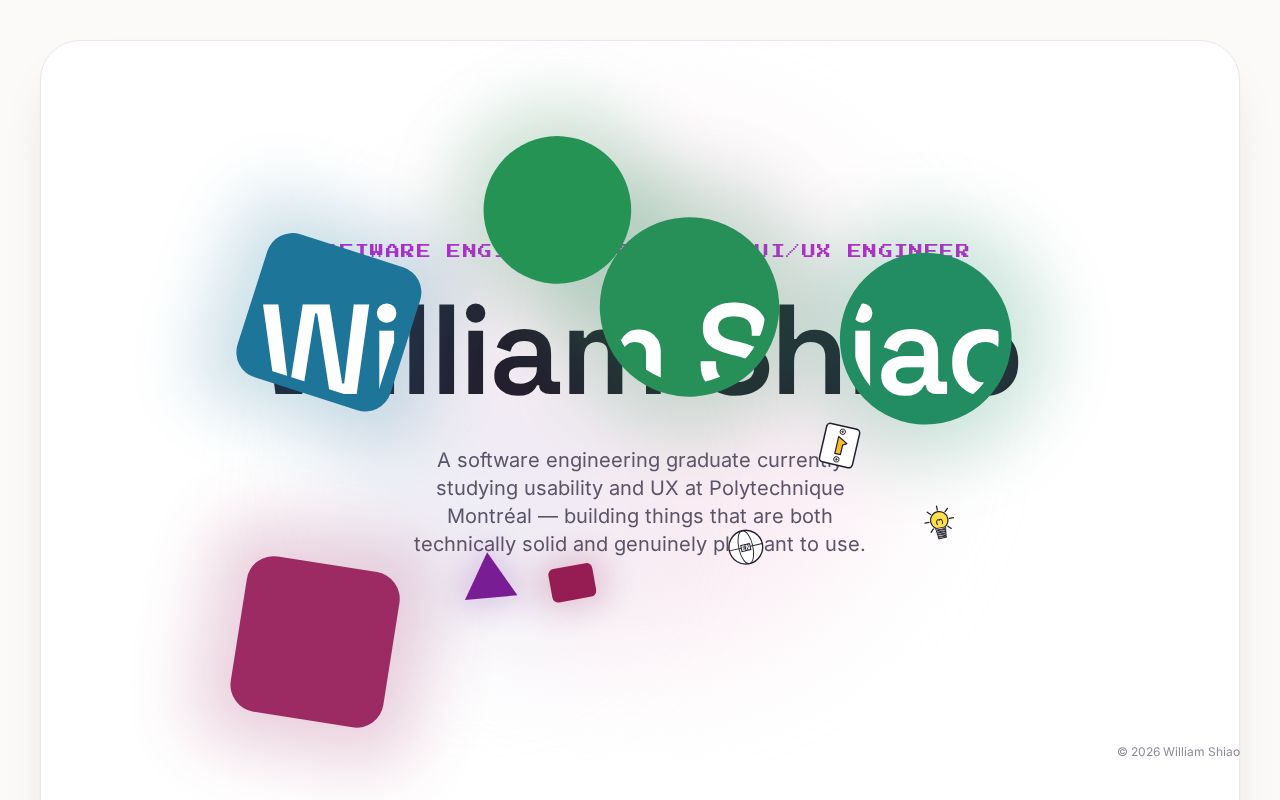 Preview of Williamshiao Github Io