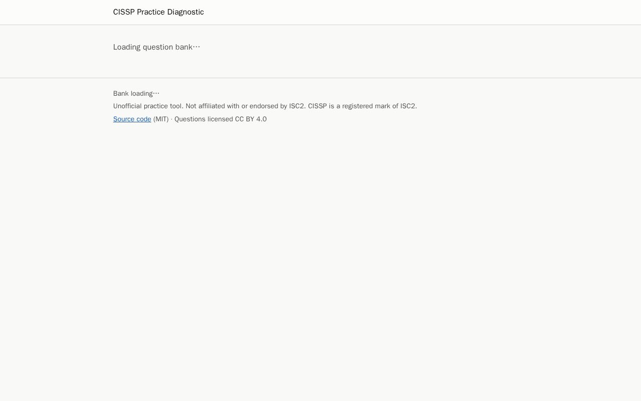 Preview of Cissp Practice Quiz