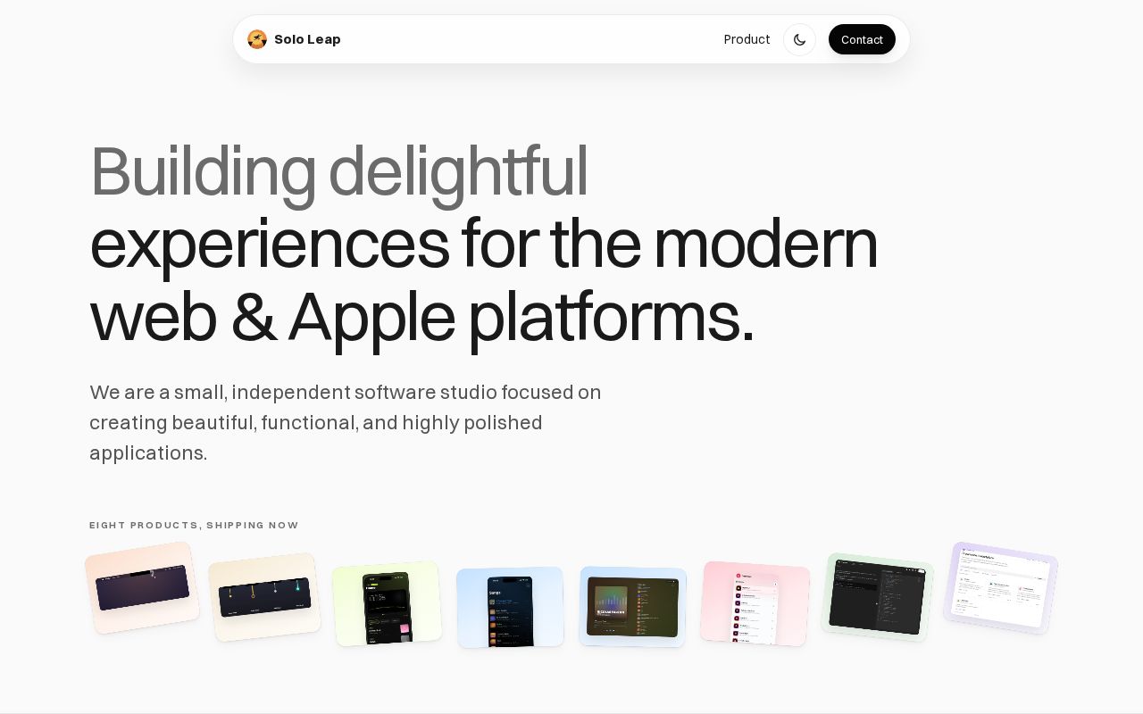 Preview of Public redirects to Solo Leap product pages. No application source code.