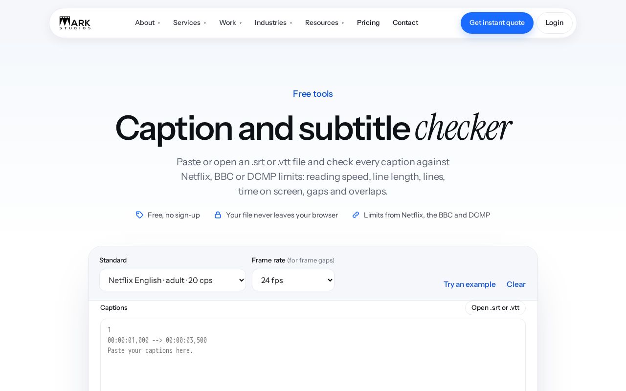 Preview of Caption Checker