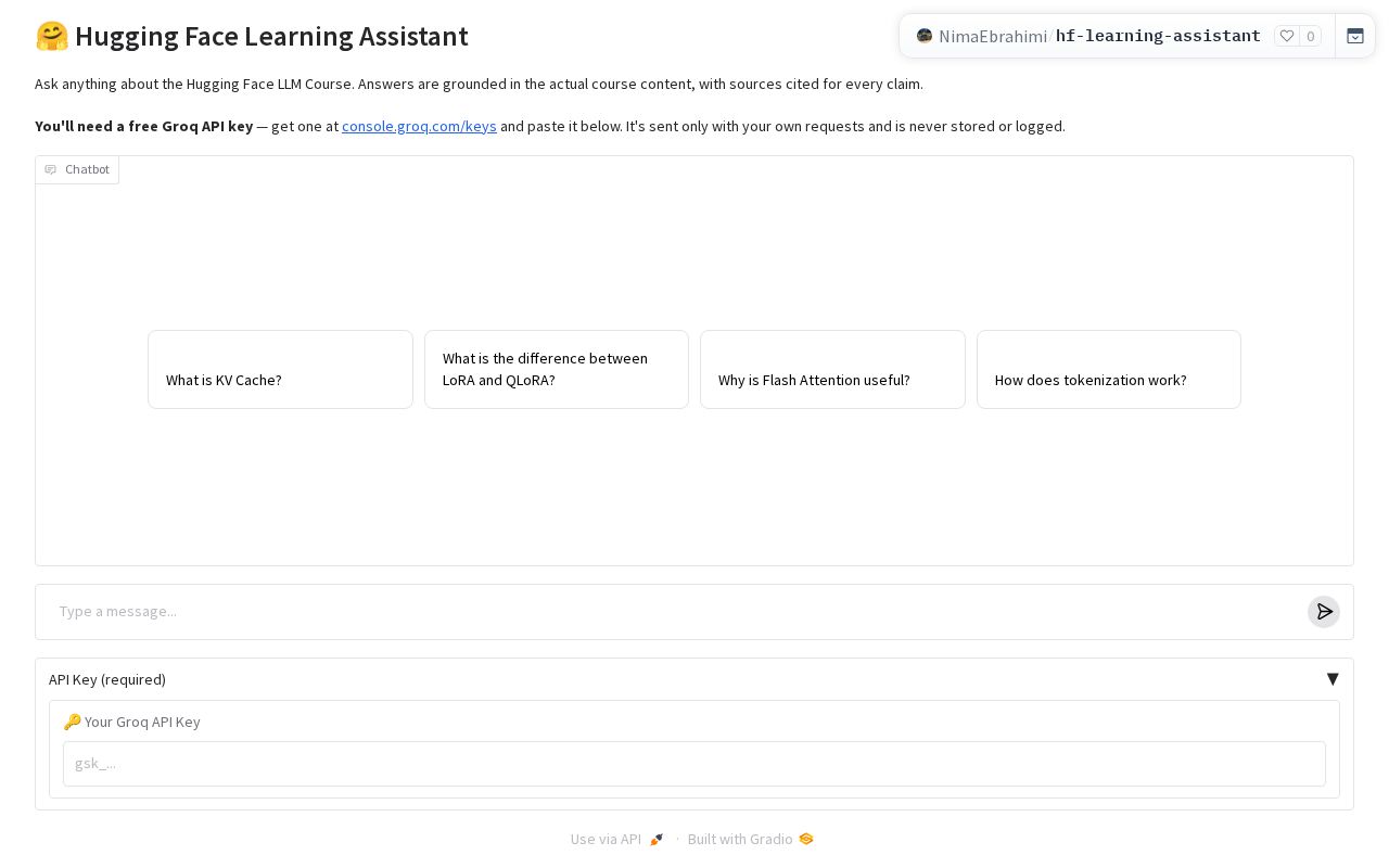 Preview of HF Learning Assistant