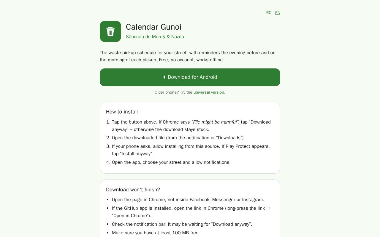 Preview of Calendar Gunoi