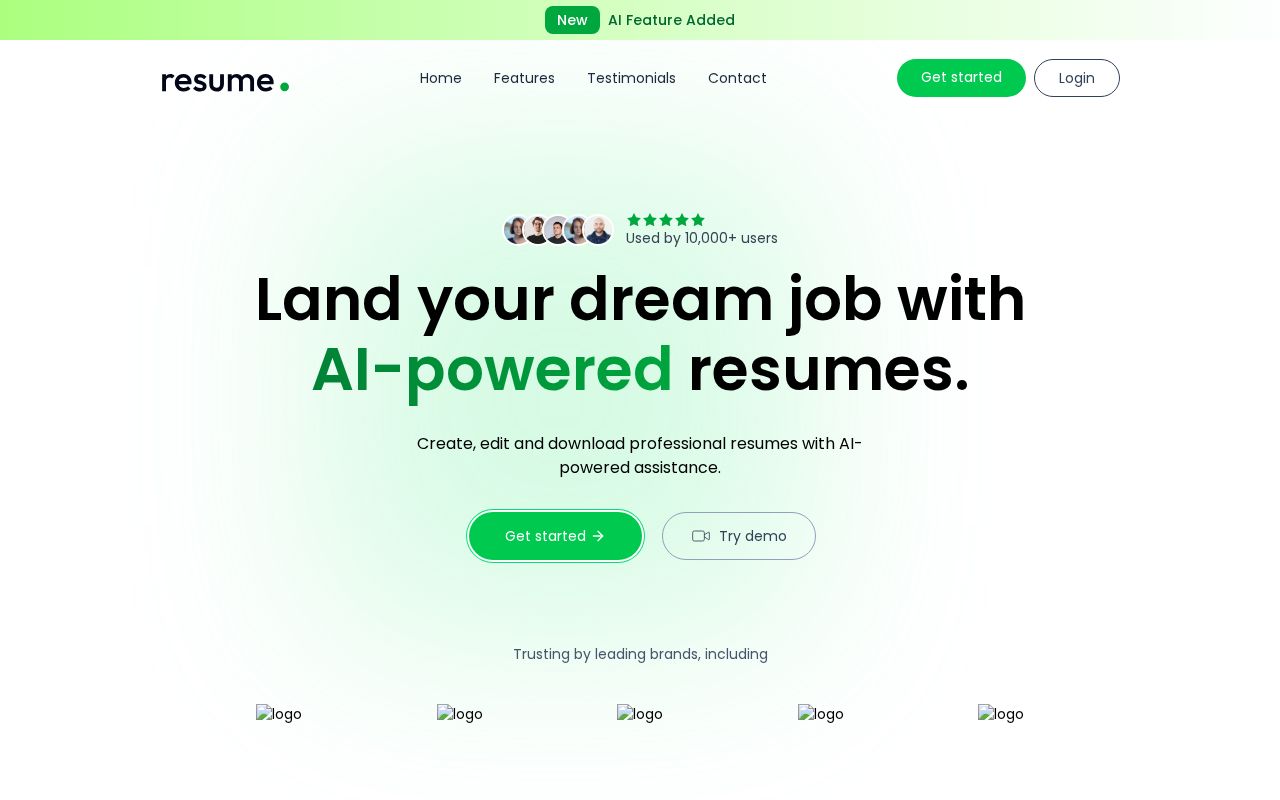Preview of AI Resume Builder