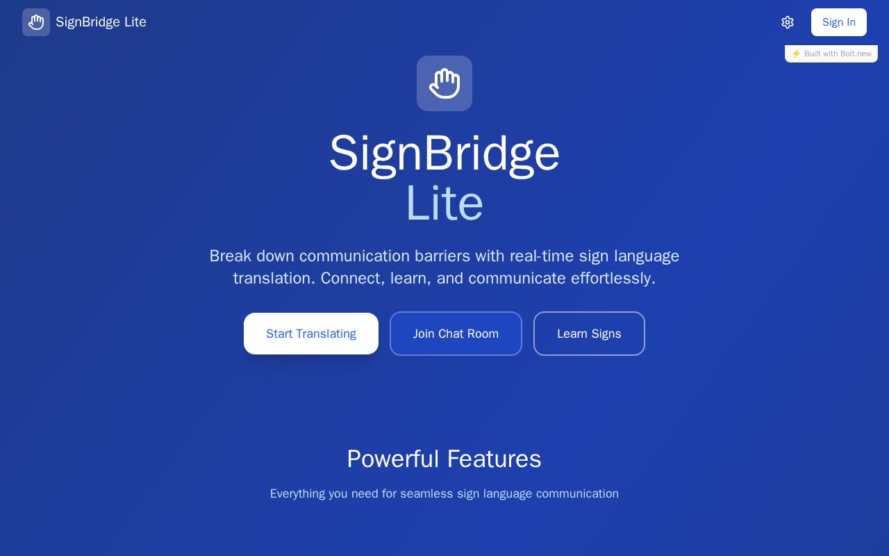 Preview of SignBridge Lite: Empowering Silent Voices