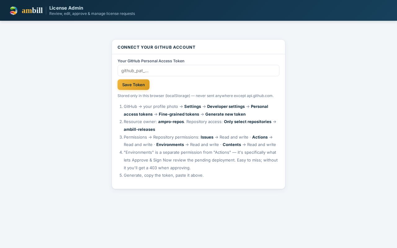 Preview of Ambill installer & auto-update packages (binaries only, no source)