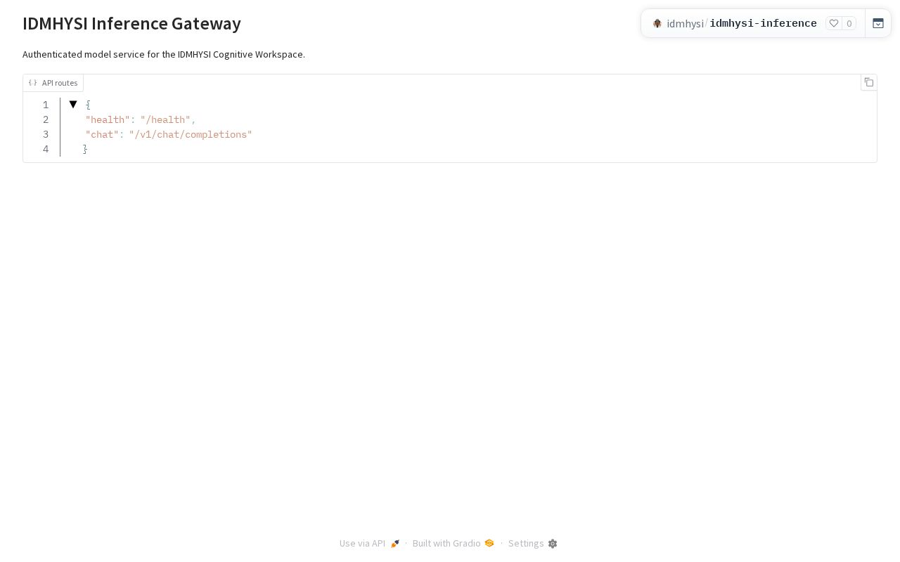 Preview of IDMHYSI Inference Gateway