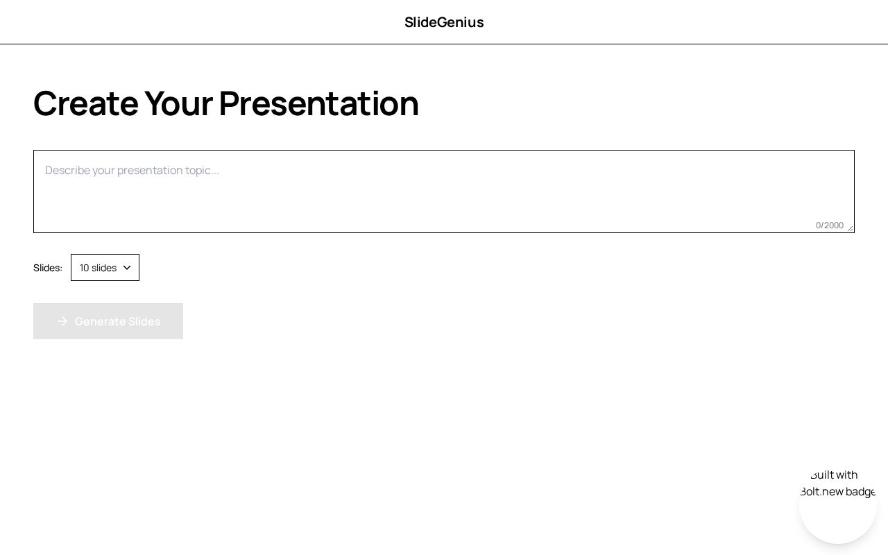 Preview of SlideGenius