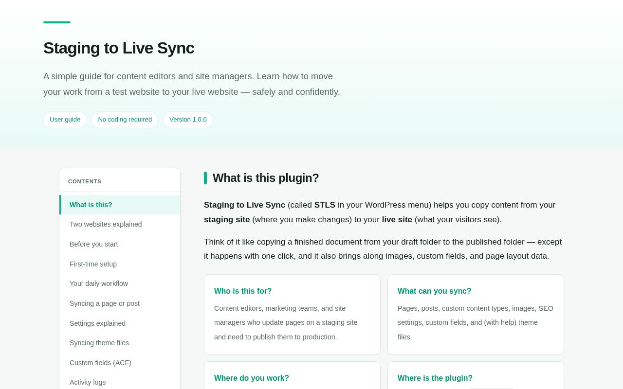 Preview of STLS Documentation