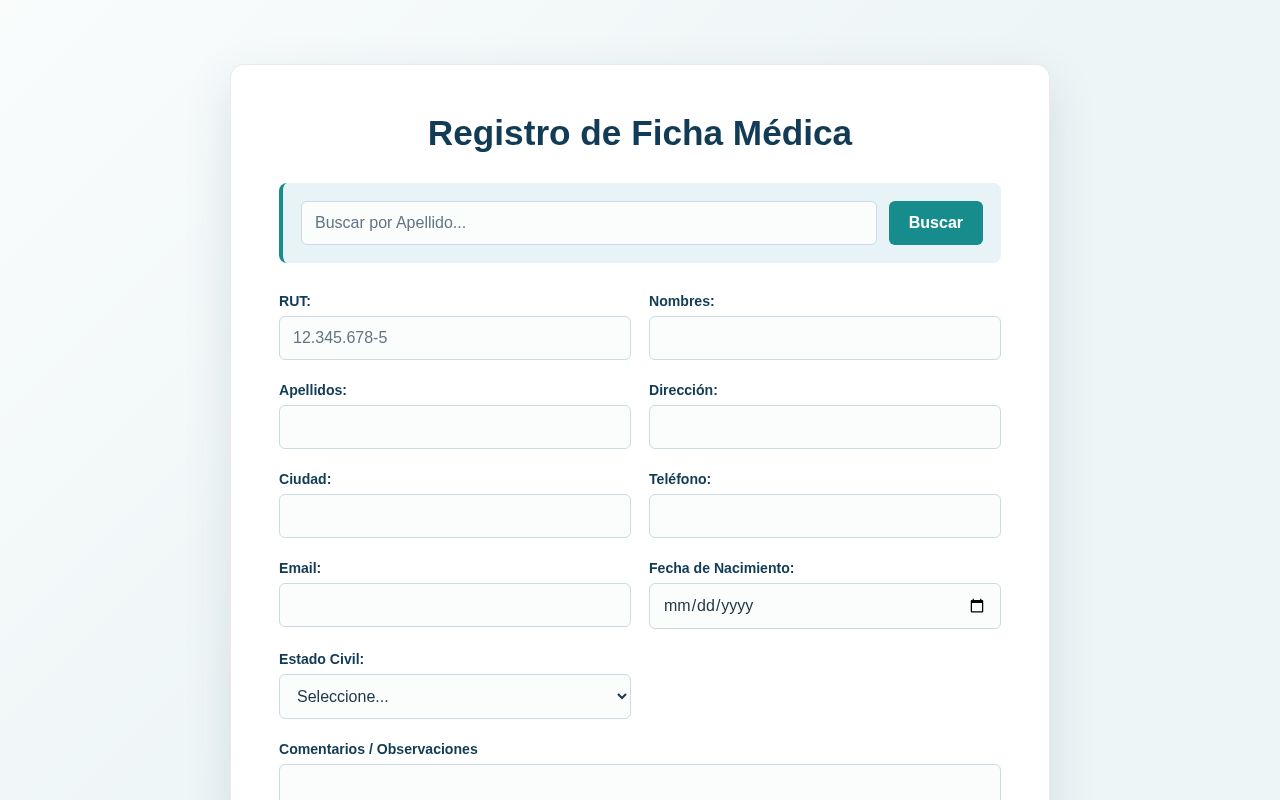 Preview of Sistema Ficha Medica