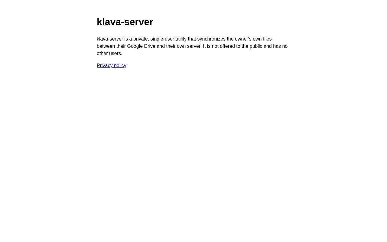 Preview of Klava Server