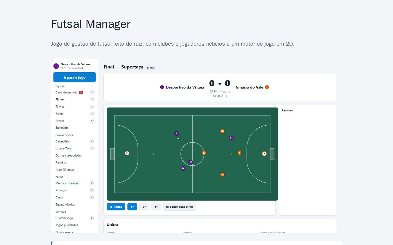 Preview of FutsalManager Showcase
