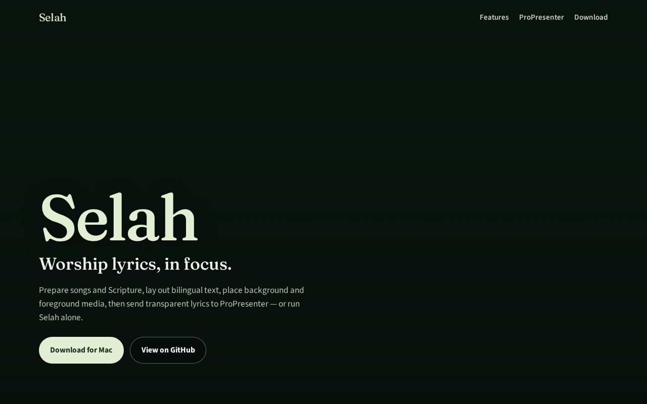 Preview of Selah