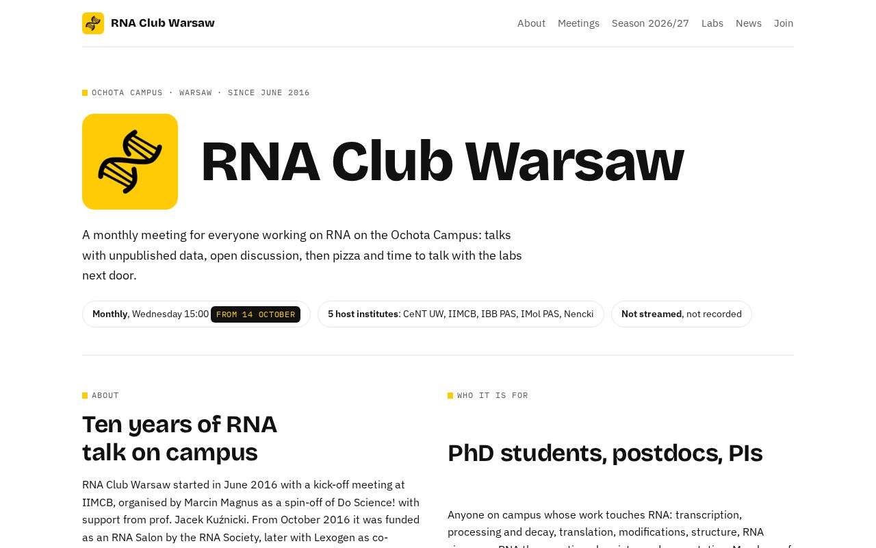 Preview of Rna Club Warsaw