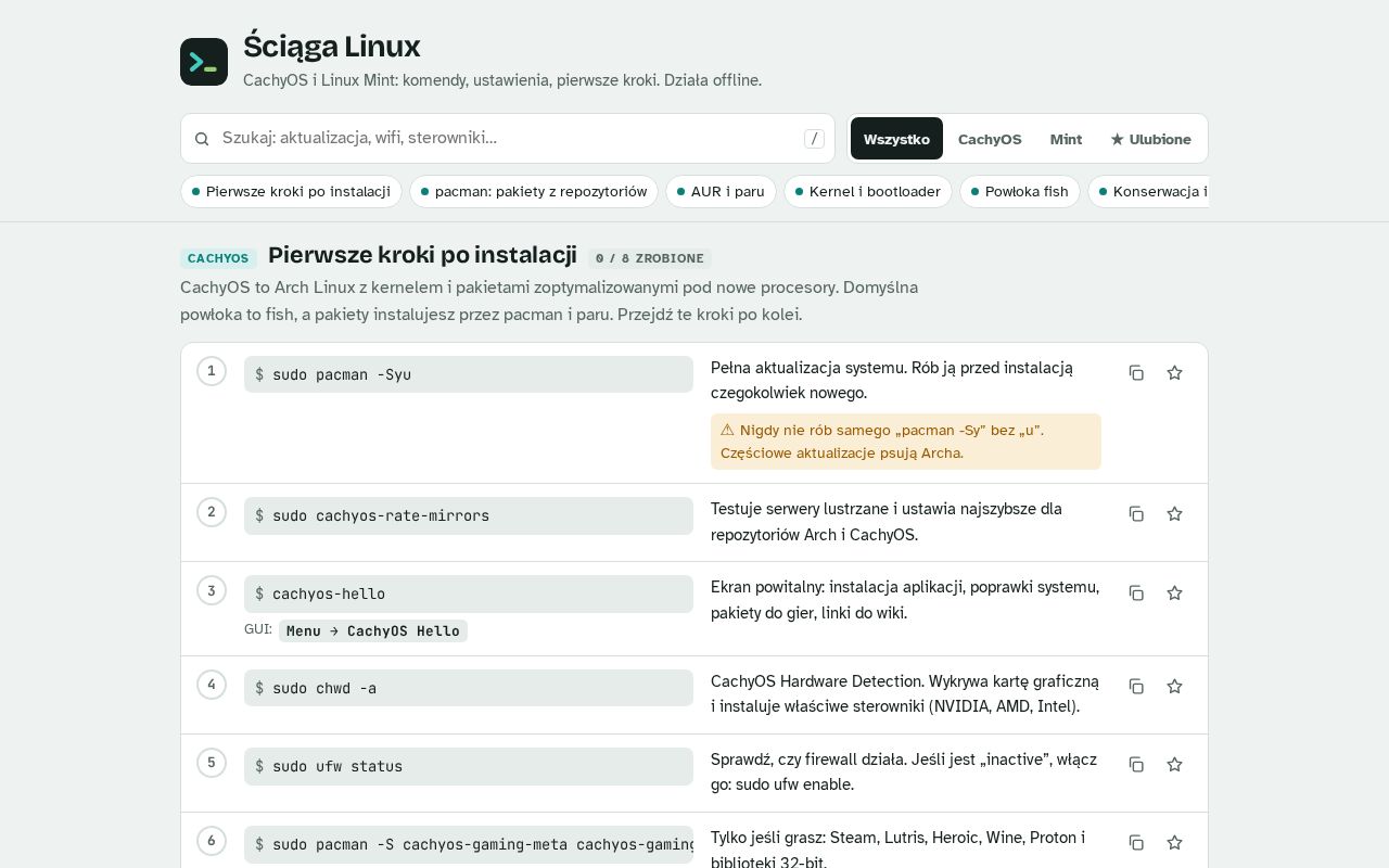 Preview of Ściąga Linux
