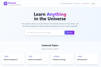 Preview of Knowie - Universal Learning Platform