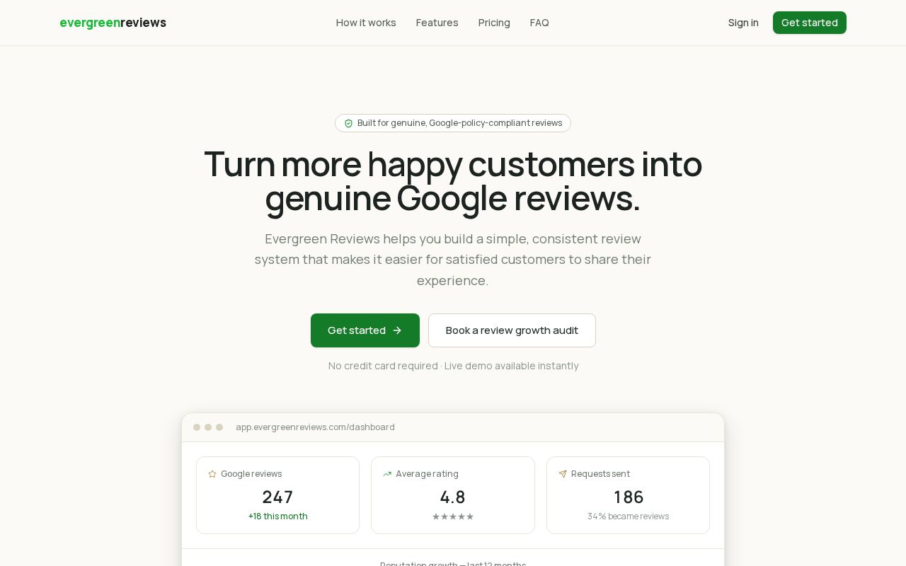 Preview of Evergreenreviews Saas
