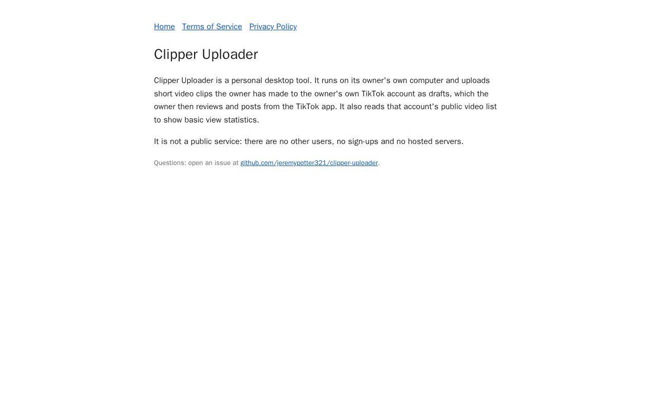 Preview of Clipper Uploader
