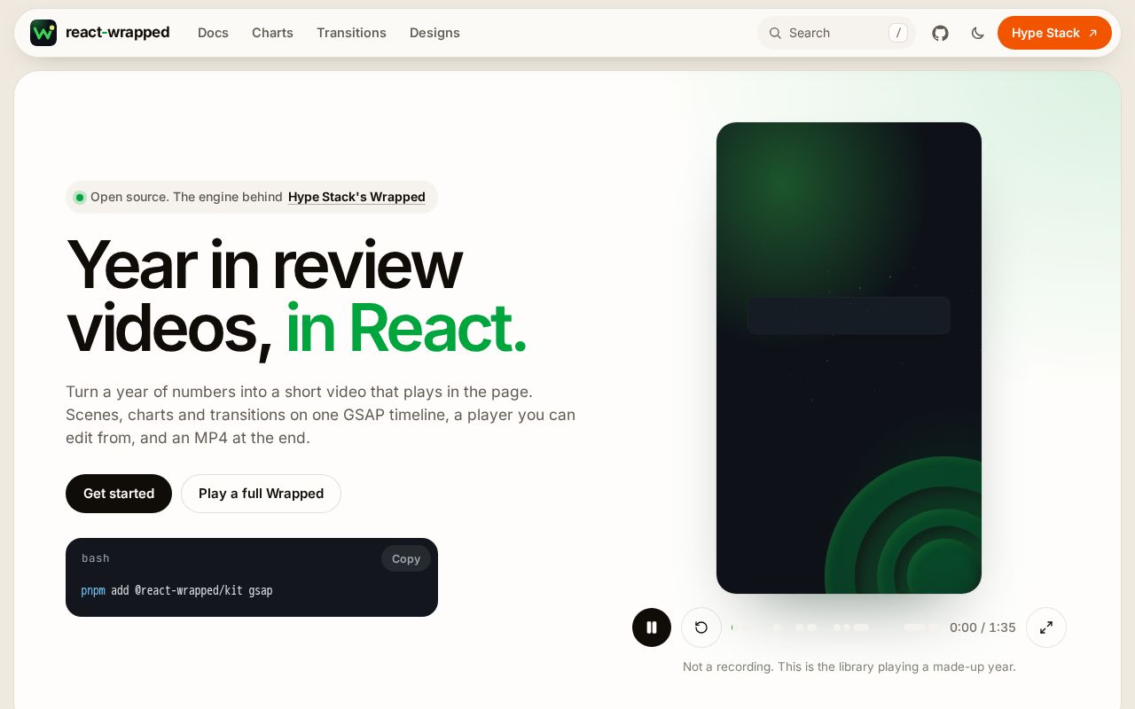Preview of React Wrapped