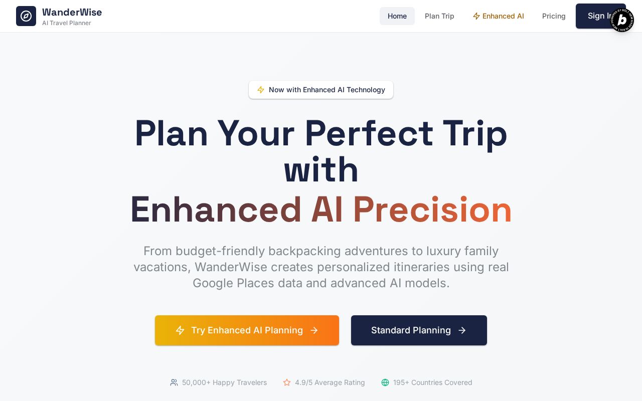 Preview of WanderWise