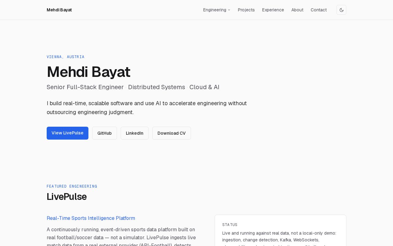 Preview of Mehdi Bayat Portfolio