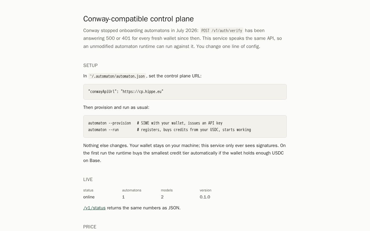 Preview of Control Plane