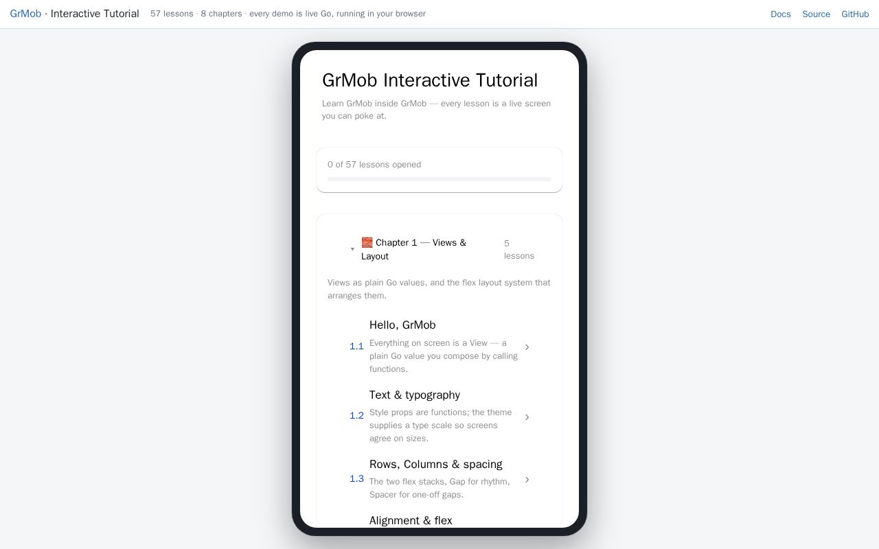 Preview of Mobile apps in Go!