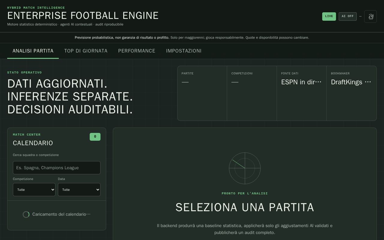 Preview of Football Engine