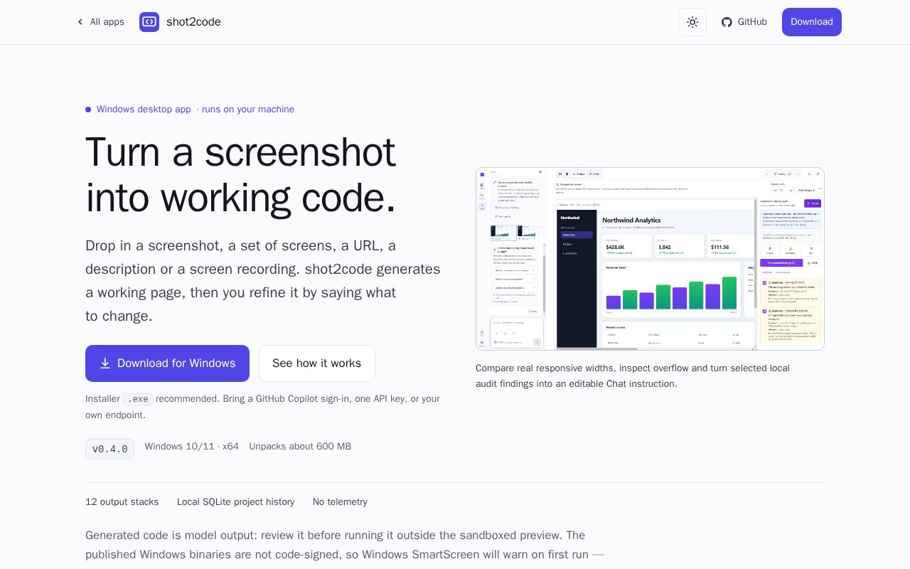 Preview of Shot2code