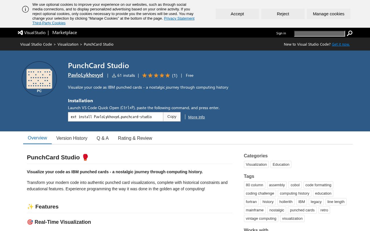 Preview of PunchCard Studio