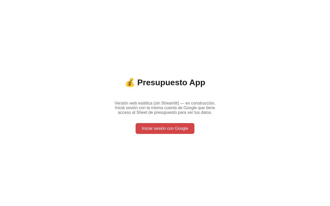 Preview of Presupuesto App Web