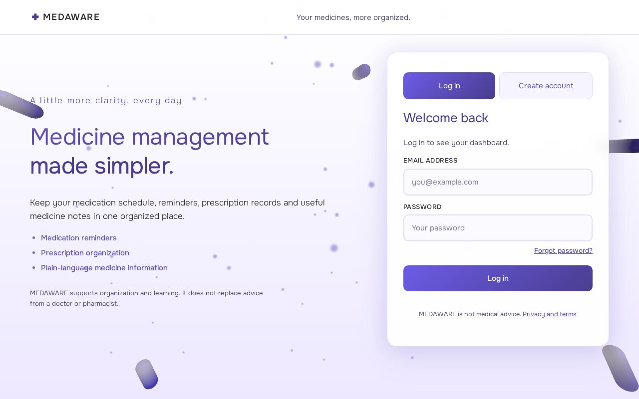 Preview of Medaware Medicine Management