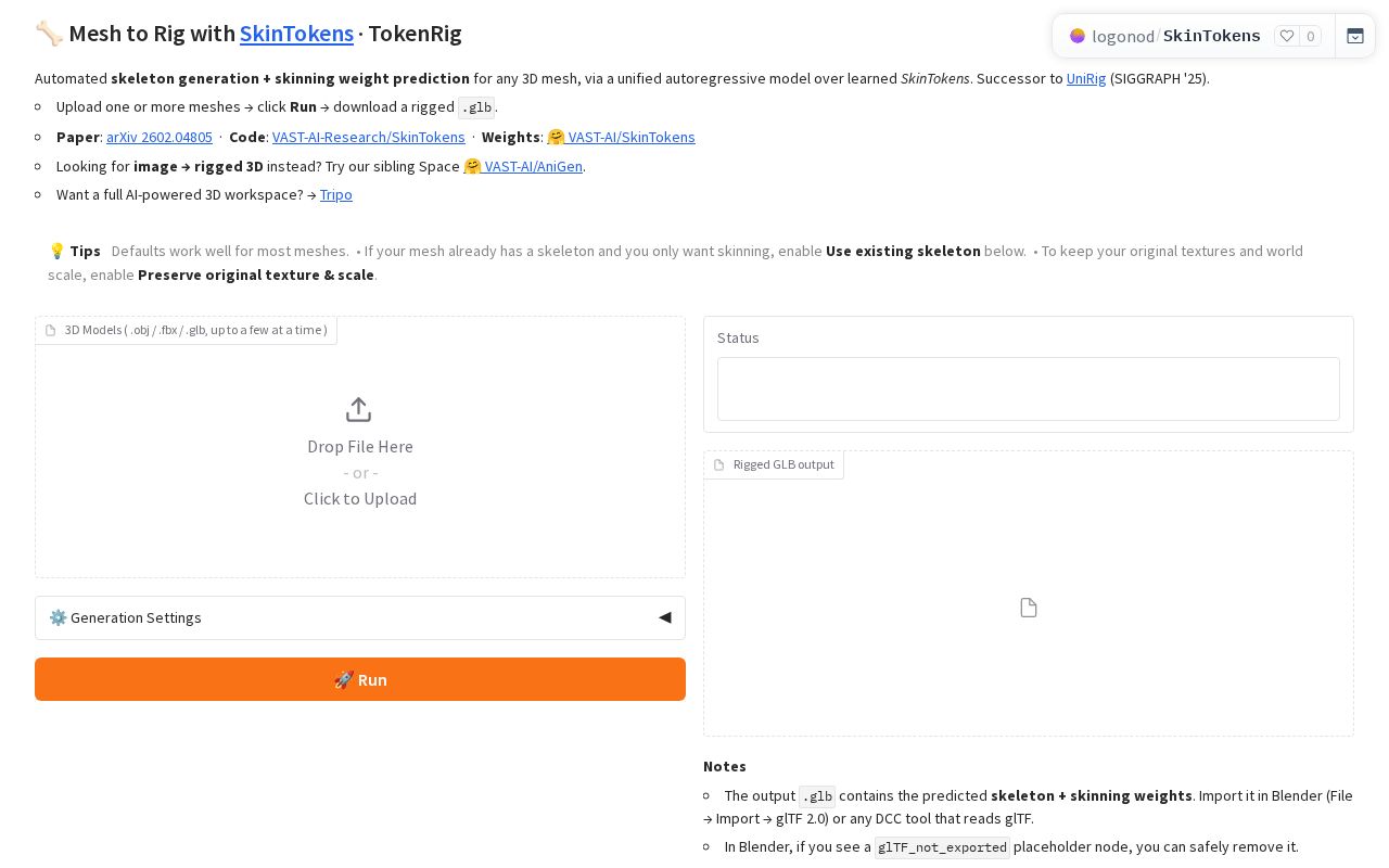 Preview of SkinTokens