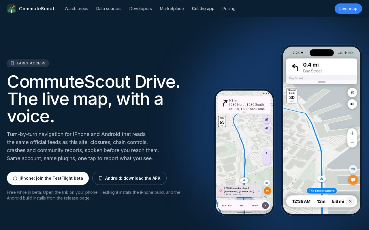 Preview of Commutescout App