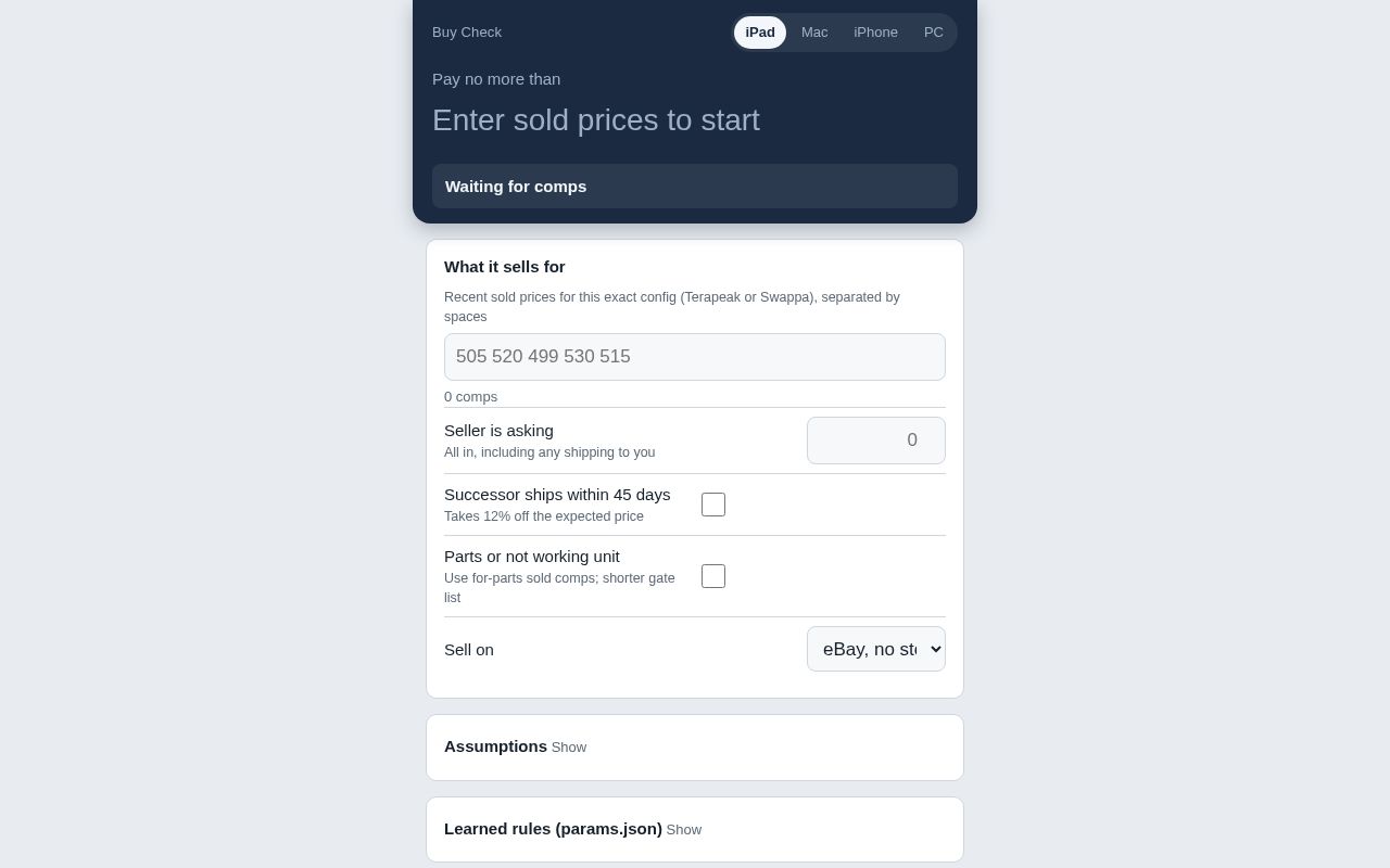 Preview of Buycheck