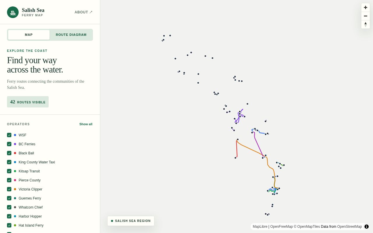 Preview of Salish Sea Ferry Map
