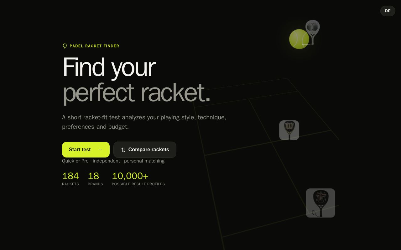 Preview of Padel Racket Finder V2 Mini