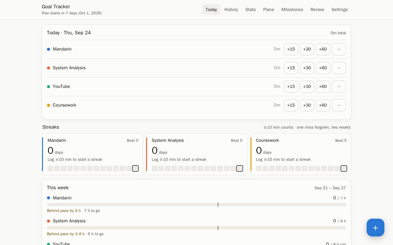 Preview of GoalTracker