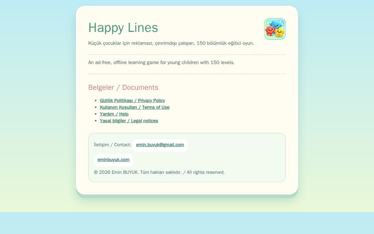 Preview of Happy Lines