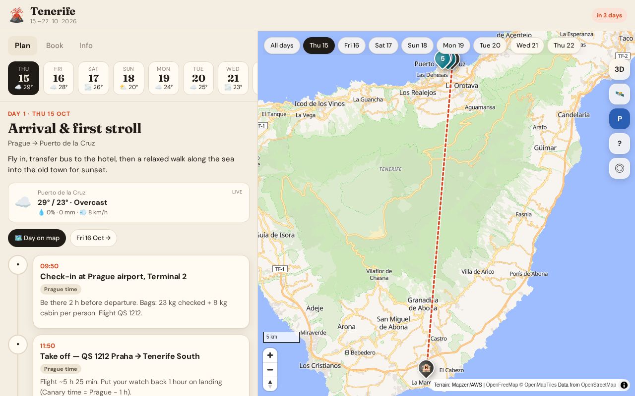 Preview of Z TraveItinerary