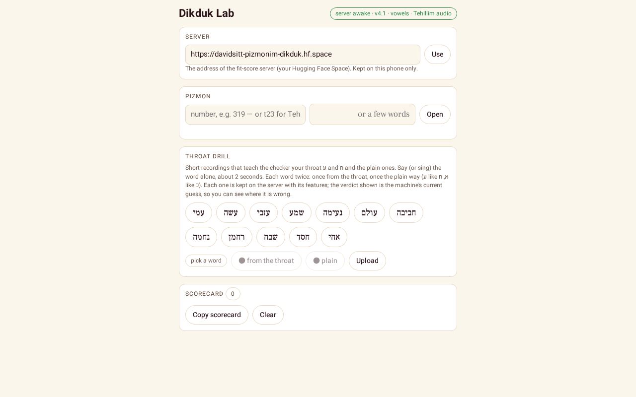 Preview of Pizmonim dikduk fit-score