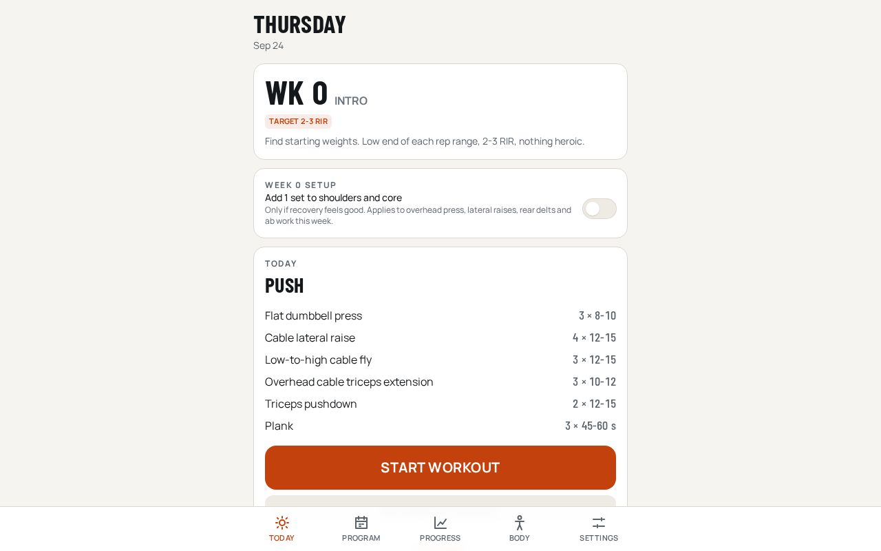 Preview of Gym App