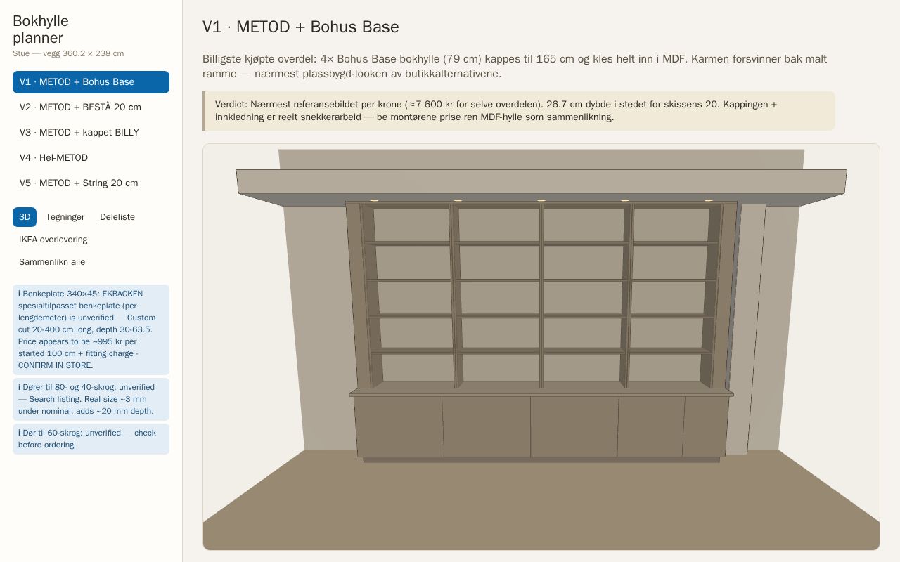 Preview of Bookcase Planner