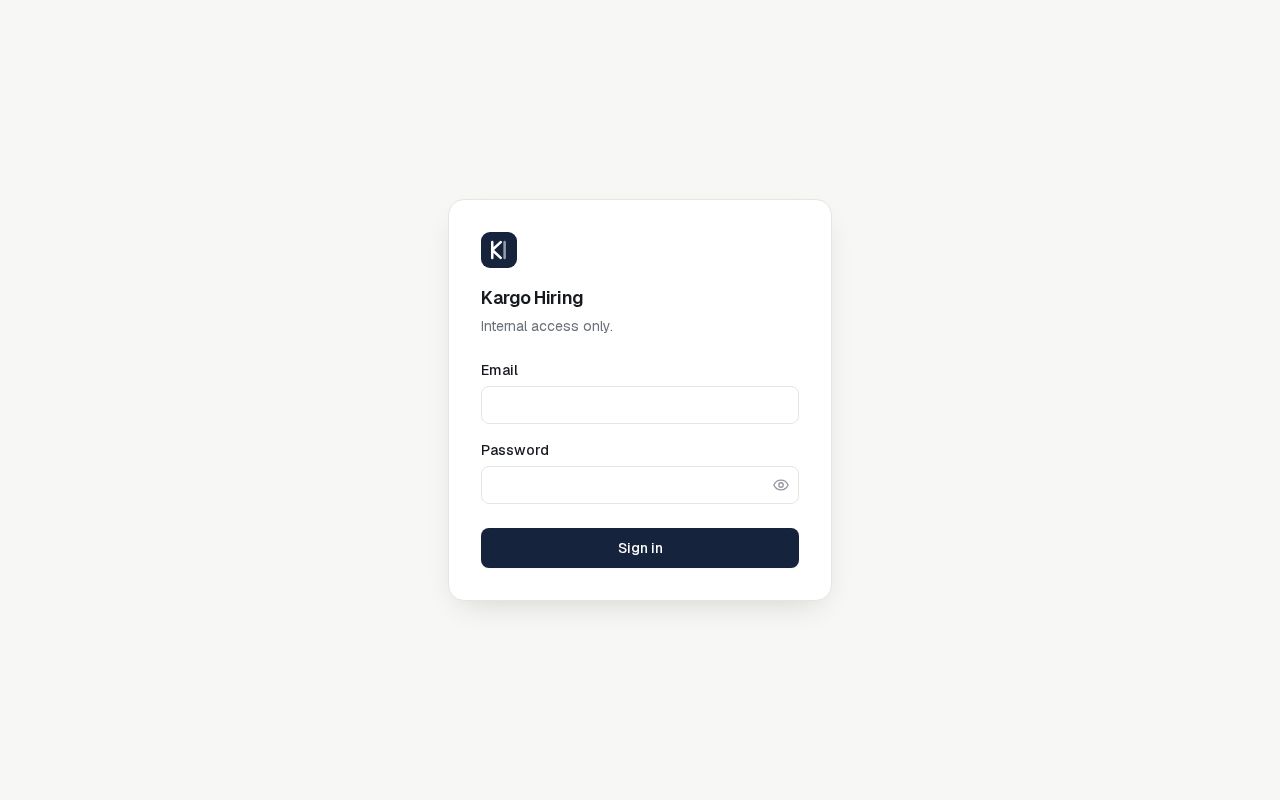 Preview of Kargo Hiring Dashboard