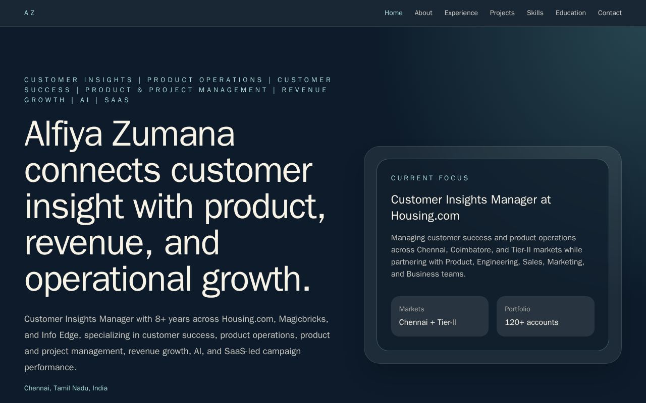 Preview of Portfolio Website