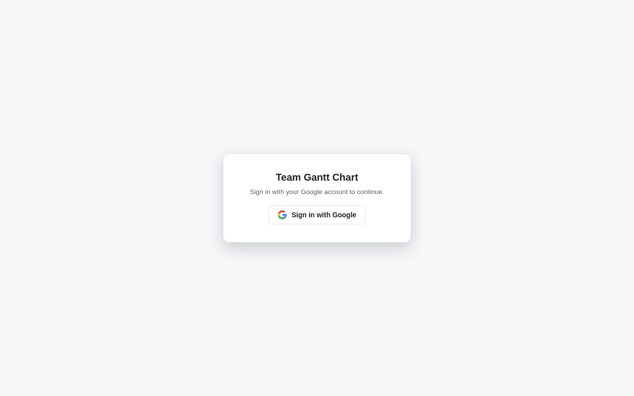 Preview of Team Gantt Chart