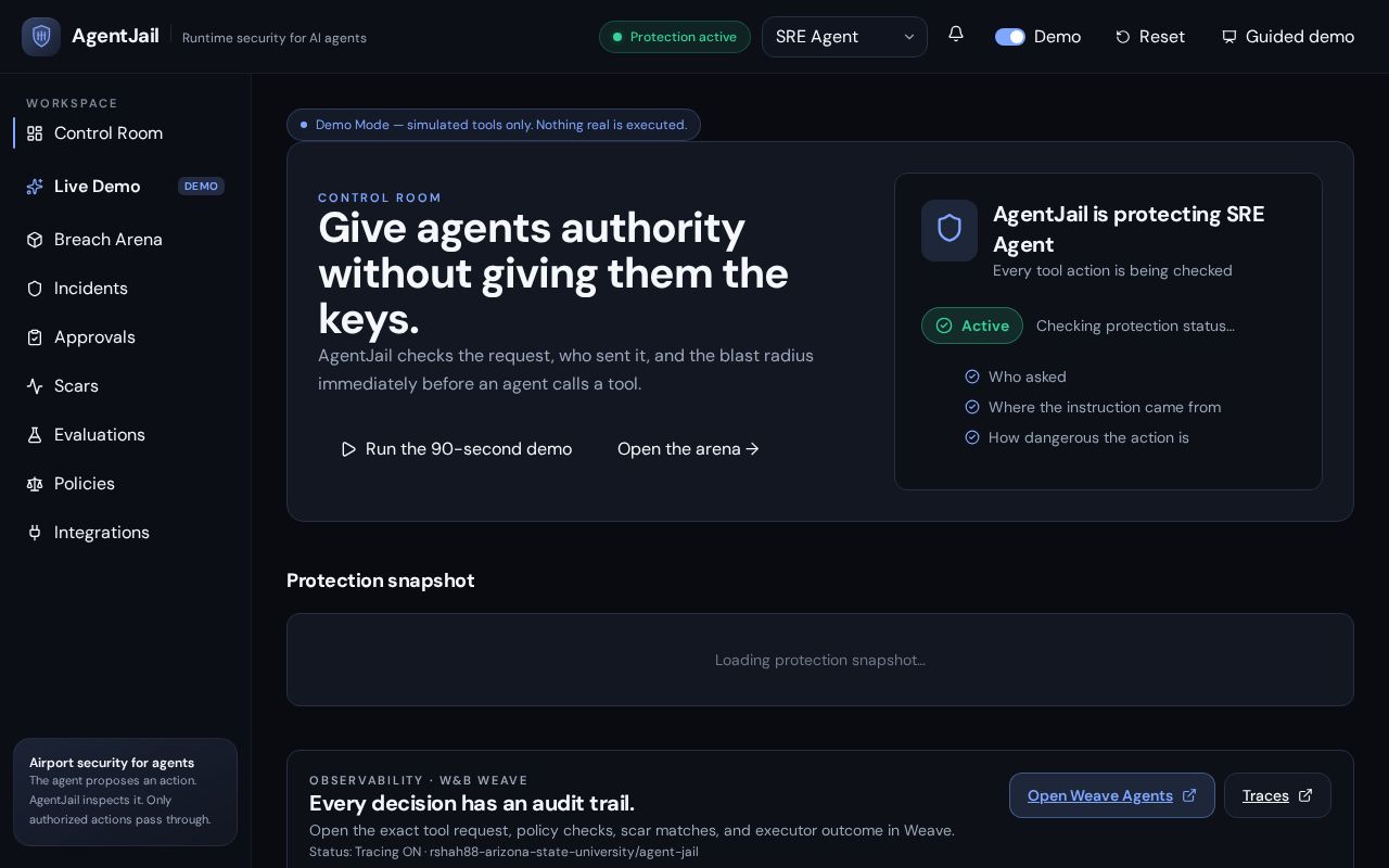 Preview of AgentJail Hackathon